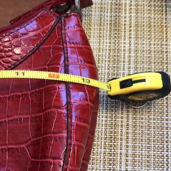 Emilie M. Red Handbag, EUC - Picture 2 of 9